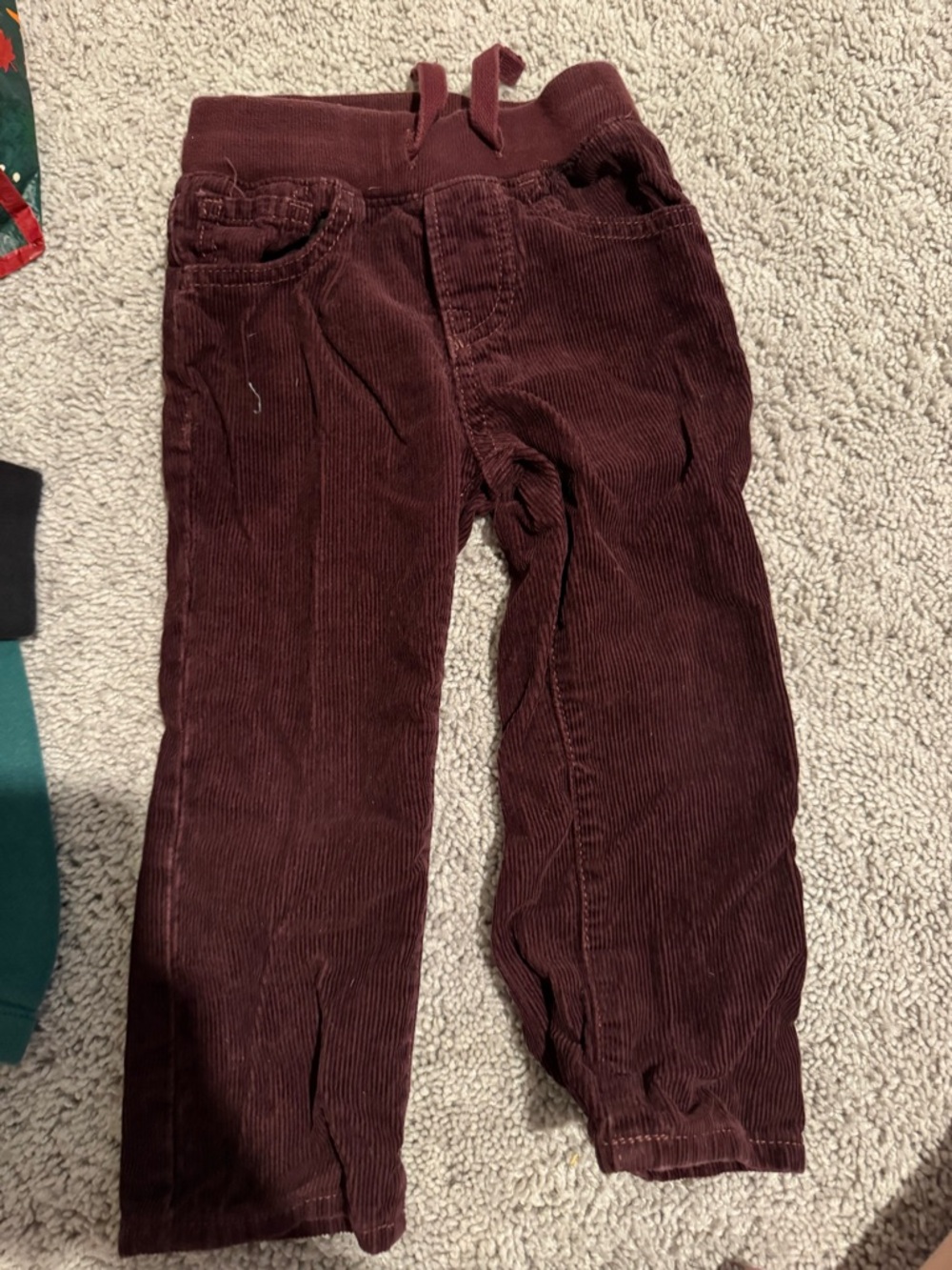GAP Kids Corduroy Jogger Pants - Deep Burgundy